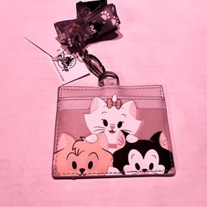 Disney Parks Loungefly Disney Cats Lanyard Cardholder NEW 2021